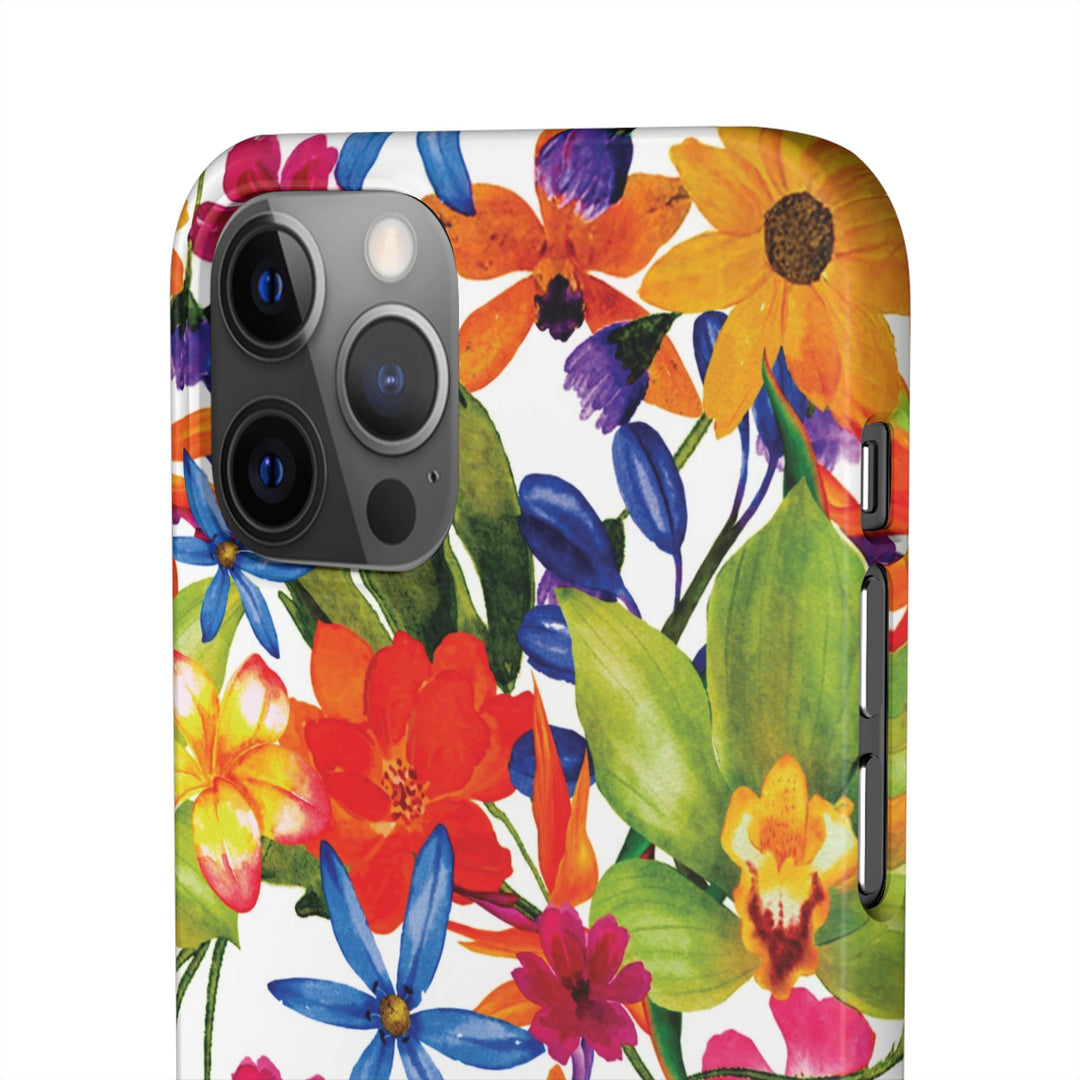 Sleek Snap Colorful Flowers Cute Phone Case for iPhone 16 15 14 13 12 11 X Xs Max Xr Pro Plus Samsung Galaxy S24 S23 S22 S21 S20 Note Ultra