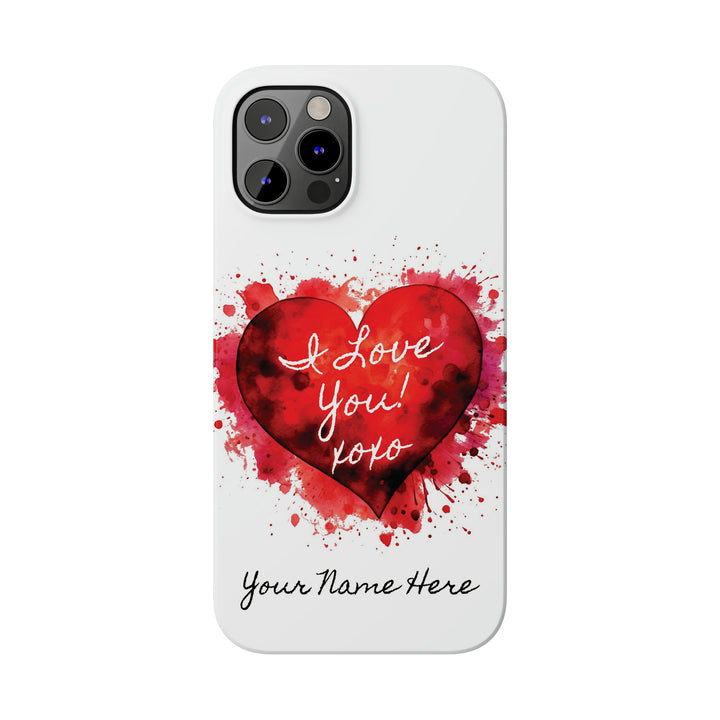 Slim Personalized Slim Cute iPhone Cases - | iPhone 15 Case | iPhone 15 Pro Max Case, Iphone 14 Case, Iphone 14 Pro Max, Iphone 13, Valentine Heart Love - Studio40ParkLane