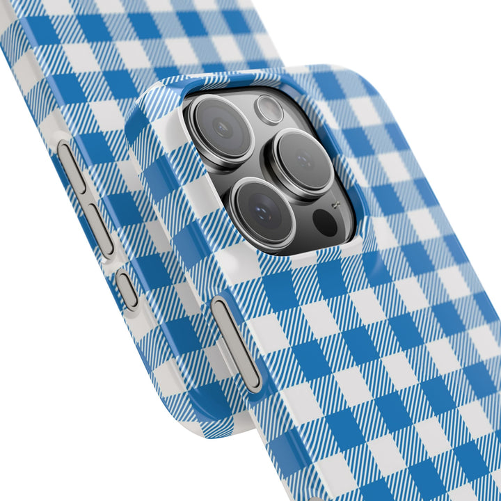 Slim Blue Gingham Gift for Her Cute Phone Cases for Iphone 16 Pro Max | iPhone 15 Case | iPhone 15 Pro Max Case, Iphone 14, 13, 12, 11, 10, 8, 7 - Studio40ParkLane