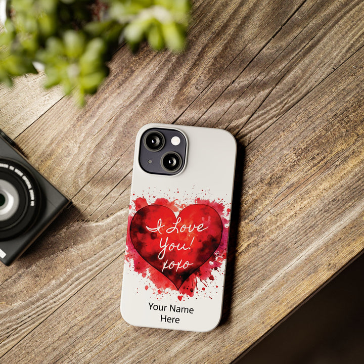 Slim Custom Personalized Valentine Love Gift for Her Cute Phone Cases for Iphone 16 Pro Max | iPhone 15 Case | iPhone 15 Pro Max Case, Iphone 14, 13, 12, 11, 10, 8, 7 - Studio40ParkLane