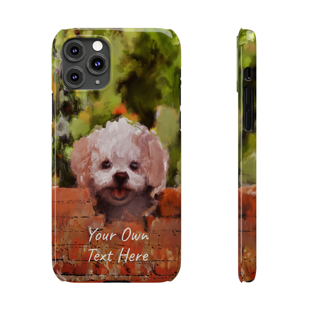 Slim Personalized Cute iPhone Cases - | iPhone 15 Case | iPhone 15 Pro Max Case, Iphone 14 Case, Iphone 14 Pro Max, Iphone 13, Bichon Frise Dog - Studio40ParkLane