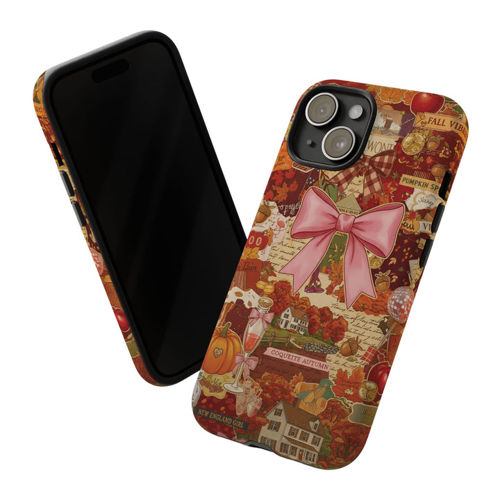 New England Fall Coquette Collage Tough Premium Phone Case - For iPhone 16 Pro Max iPhone 15 Pro iPhone Iphone 14 Plus 13 Pro 12 11 10 XR XS