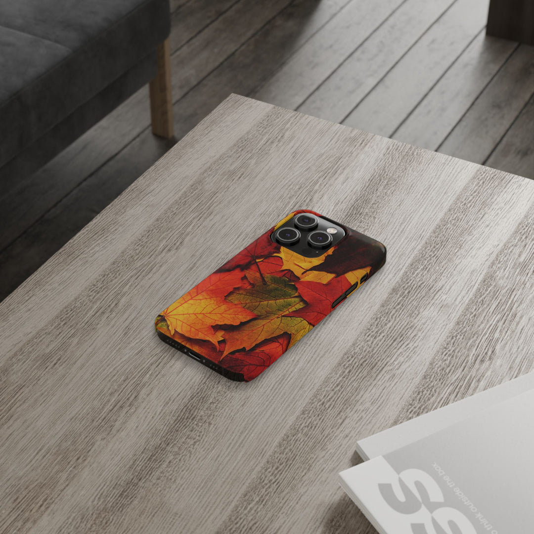 Slim Autumn Fall Leaves Gift Cute Phone Cases for Iphone 16 | iPhone 15 Case | iPhone 15 Pro Max Case, Iphone 14, Iphone 14 Pro Max, Iphone 13, Slim Mom Dad Gift - Studio40ParkLane