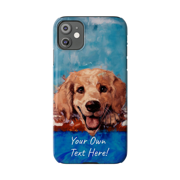 Slim Personalized Cute iPhone Cases - | iPhone 15 Case | iPhone 15 Pro Max Case, Iphone 14 Case, Iphone 14 Pro Max, Iphone 13, Golden Retriever Dog - Studio40ParkLane