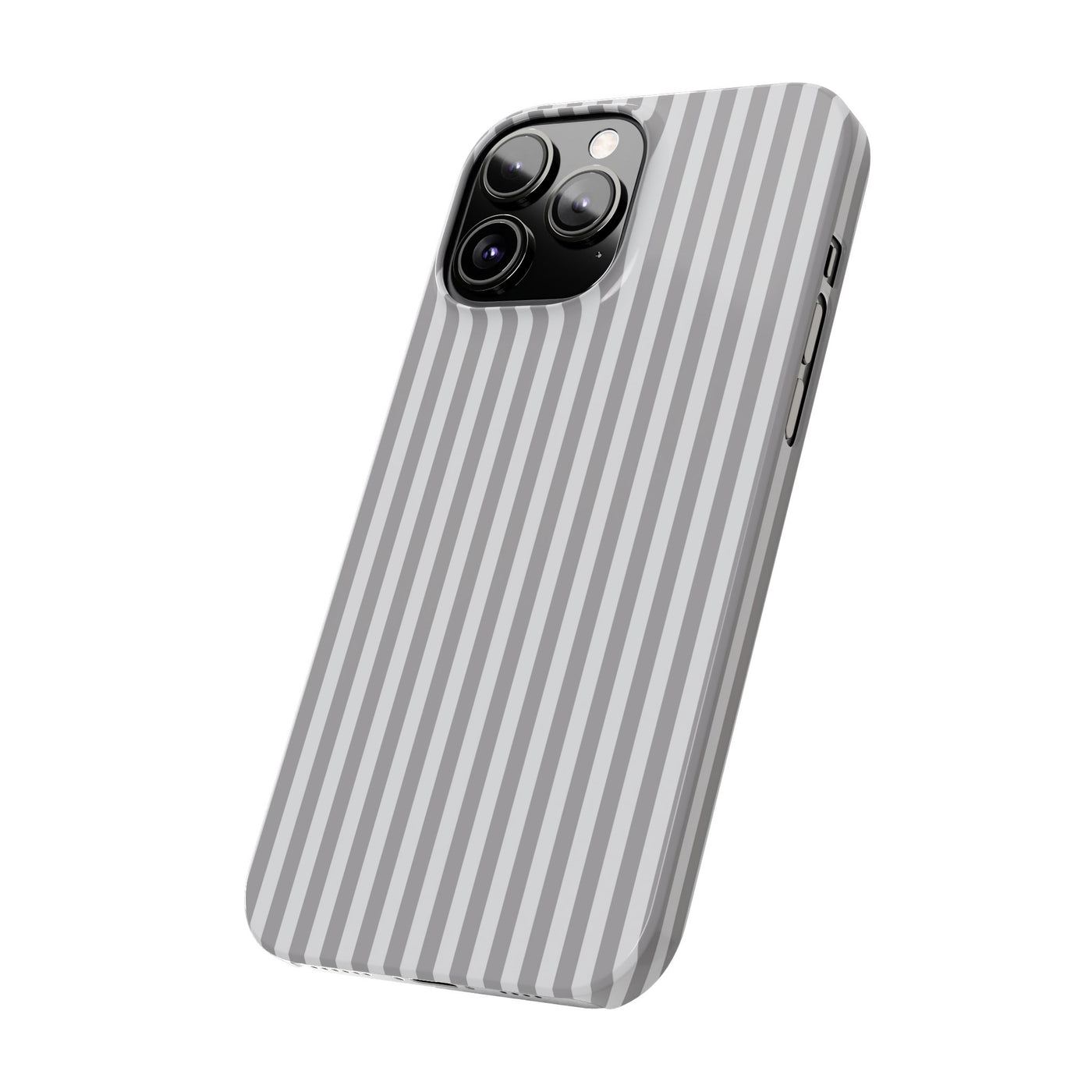 Slim Light Grey Striped Cute Phone Case for Iphone 16 - | iPhone 15 Pro Max Case | iPhone 14 Case Iphone 13 12 11 10 9 8 7 Gift for Her - Studio40ParkLane