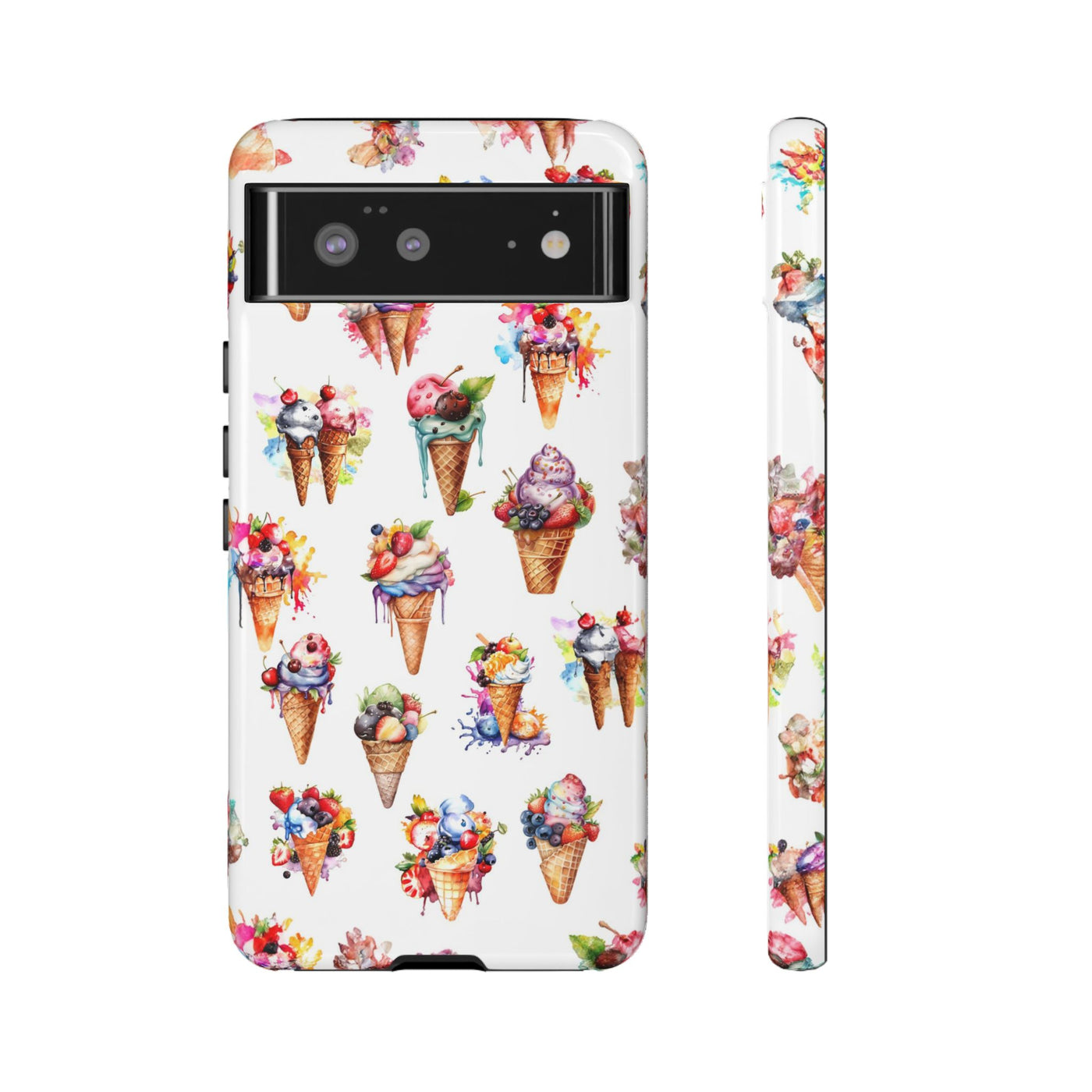 Impact Resistant, Summer Icecream, Cute Phone Cases for Samsung S24, S23, S22, S21, IPhone 15 pro, Iphone 14 pro, Iphone 13 IPhone 12, Iphone 11