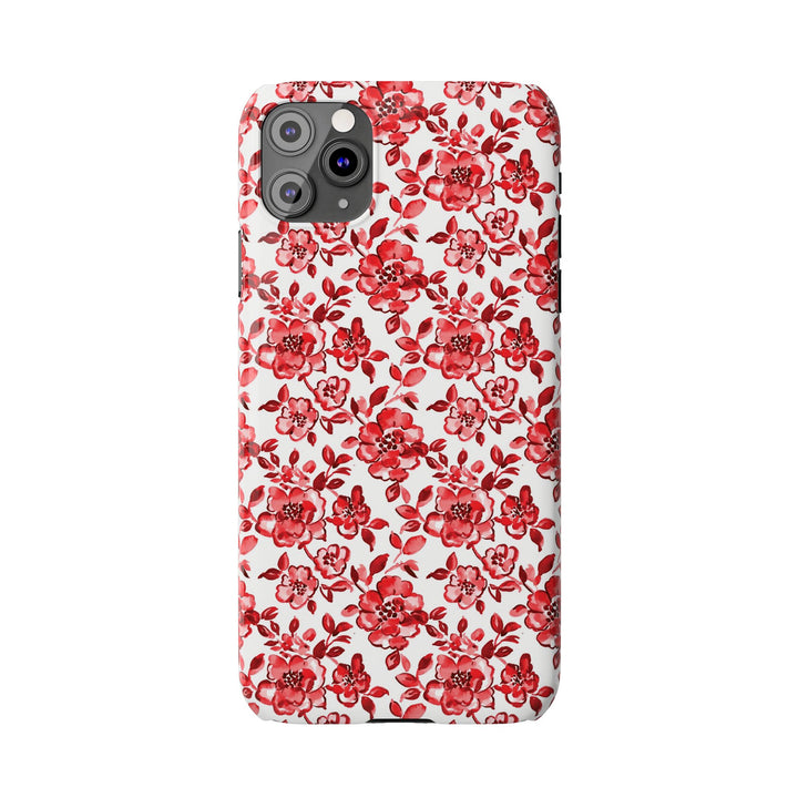 Slim Red Chinoiserie Gift for Her Cute Phone Cases for Iphone 16 Pro Max | iPhone 15 Case | iPhone 15 Pro Max Case, Iphone 14, Iphone 14 Pro Max, Iphone 13 12 11 8 7 - Studio40ParkLane