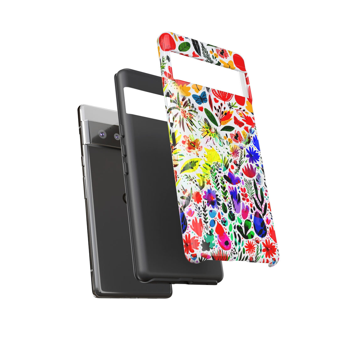 Impact Resistant, Colored Flowers, Cute Phone Cases for Samsung S24, S23, S22, S21, IPhone 15 pro Iphone 14 pro Iphone 13 IPhone 12 Iphone 11 - Studio40ParkLane