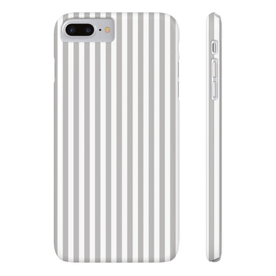 Slim Light Grey Striped Cute Phone Case for Iphone 16 - | iPhone 15 Pro Max Case | iPhone 14 Case Iphone 13 12 11 10 9 8 7 Gift for Her - Studio40ParkLane