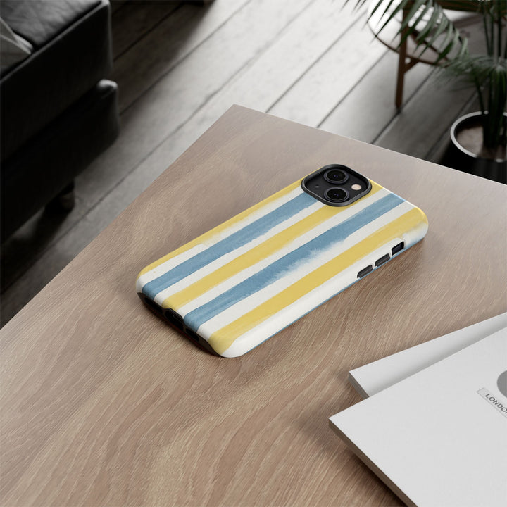 Tough Cute Yellow Stripes Phone Case, for IPhone 17 Pro Max | Iphone 17 Air, Iphone 16, IPhone 15, 14 13 12, Samsung Galaxy S26, S25, S24, S23 - Studio40ParkLane
