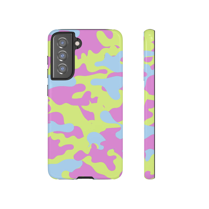 Cute Phone Case | Aesthetic Phone Cases| for Galaxy S23, S22, S21, S20 | Blue Pink Camouflage, Protective Phone Case - Studio40ParkLane