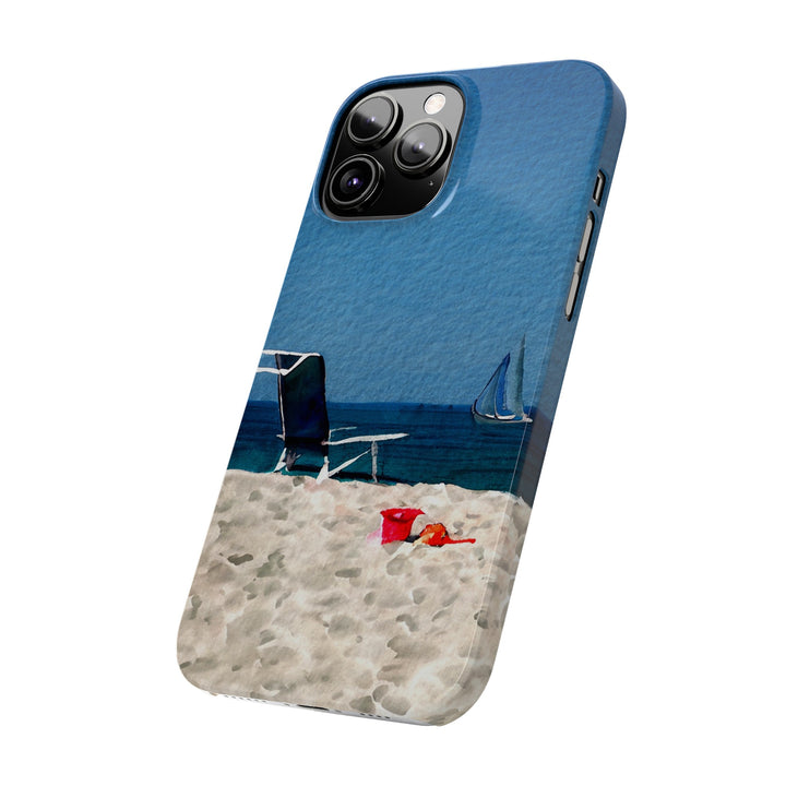 Slim Cute Phone Cases for Iphone - | iPhone 15 Case | iPhone 15 Pro Max Case, Iphone 14 Case, Iphone 14 Pro Max, Iphone 13, Summer Beach Chair Watercolor - Studio40ParkLane