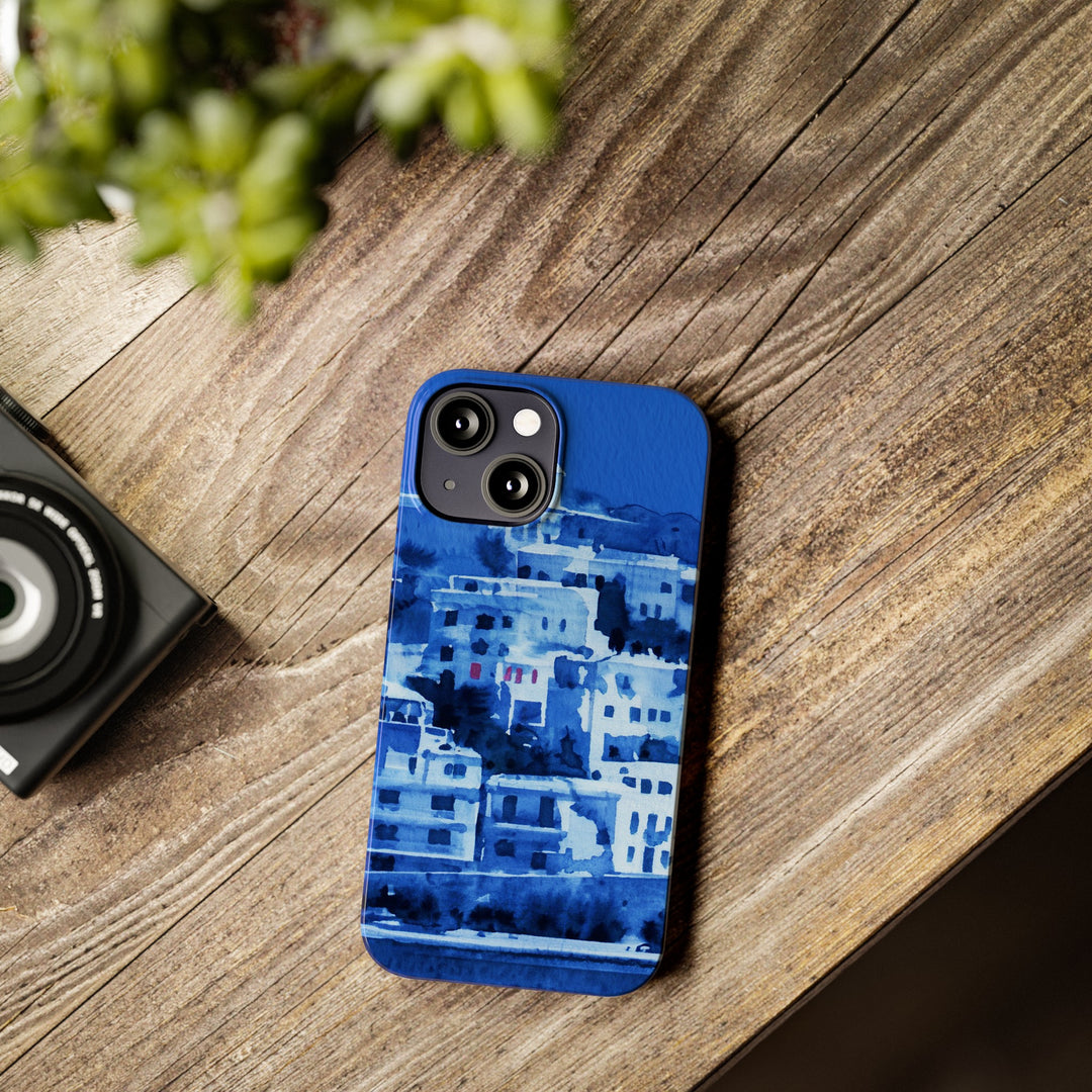 Slim Cute Phone Cases for Iphone | iPhone 15 Case | iPhone 15 Pro Max Case, Iphone 14, Iphone 14 Pro Max, Iphone 13, Greek Island Blue - Studio40ParkLane