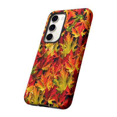 Fall Leaves Impact Resistant, Cute Phone Cases for Samsung S24, S23, S22, S21, IPhone 15 pro Iphone 14 pro Iphone 13 IPhone 12 Iphone 11