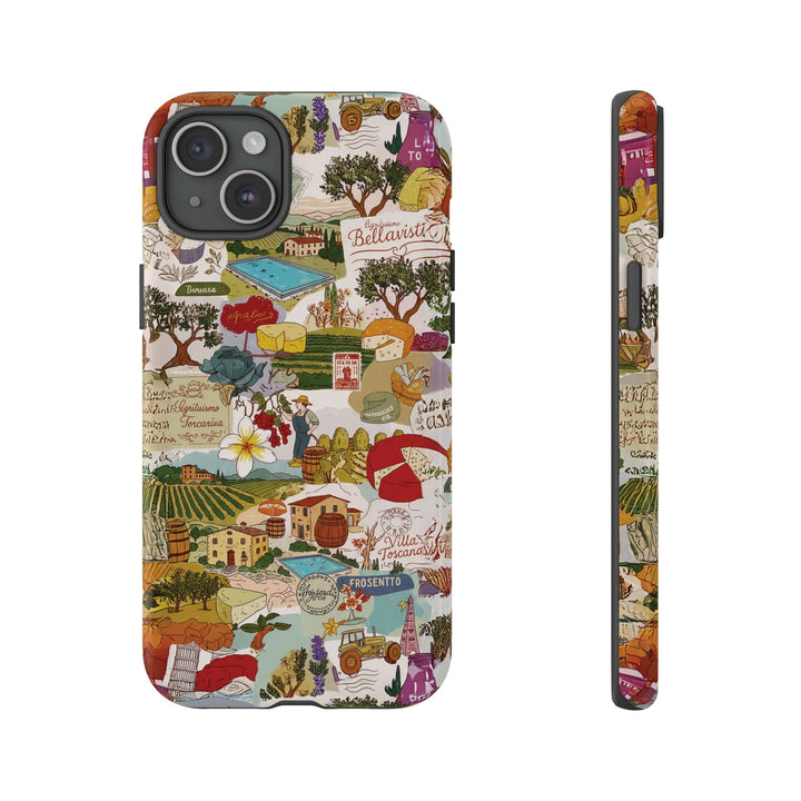 Italy Tuscany Coquette Collage Tough Premium Phone Case - For iPhone 17 Pro Max iPhone 16 Pro iPhone 15 Iphone 14 Plus 13 Pro 12 11 10 XR - Studio40ParkLane
