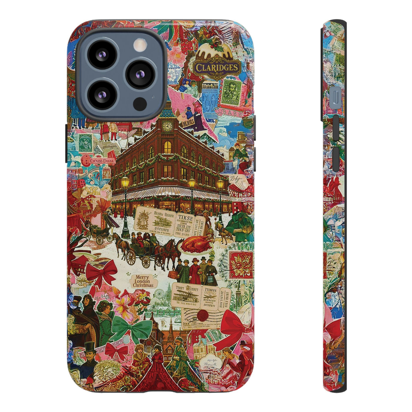 Aesthetic Tough London Coquette Collage Premium Phone Case - For iPhone 17 Pro Max iPhone 16 Pro iPhone 15 Iphone 14 Plus 13 Pro 12 11 10 XR - Studio40ParkLane