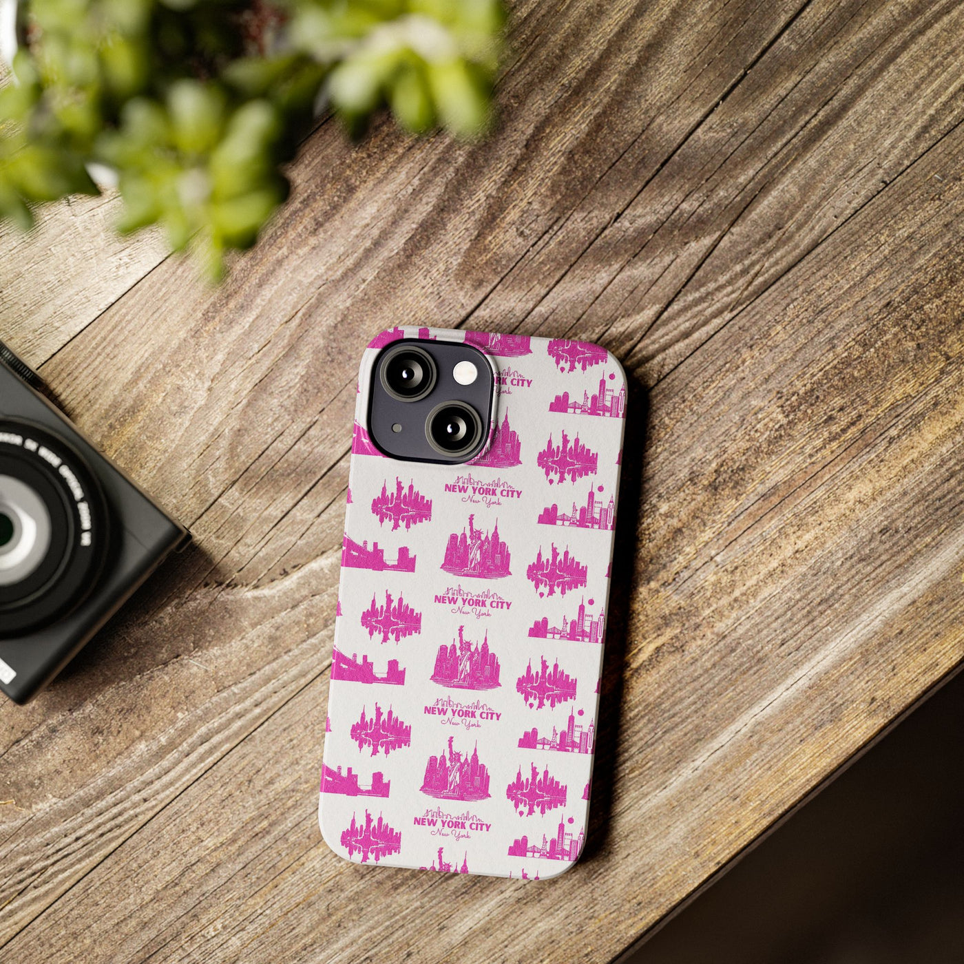 New York Skyline Pink Collage Coquette Gift for Her Cute Phone Cases for Iphone 16 Pro Max | iPhone 15 Case | iPhone 15 Pro Max Case, Iphone 14, Iphone 14 Pro Max, Iphone 13 12 11 8 7