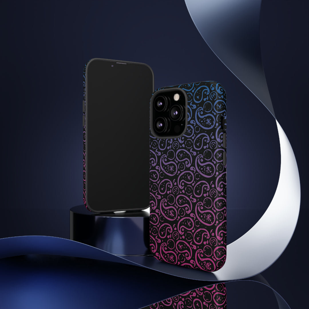 Cute IPhone Case | iPhone 15 Case | iPhone 15 Pro Max Case, Iphone 14 Case, Iphone 14 Pro Max Case IPhone Case for Art Lovers, Paisley Blue Pink - Studio40ParkLane