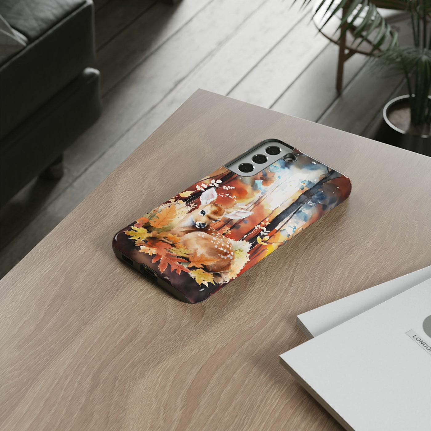 Autumn Fall Deer Forest Gift for Her Cute Phone Case for, Samsung Galaxy S24, S23, S22, S21, IPhone 16 Case | Iphone 15, Iphone 14, IPhone 13 Case