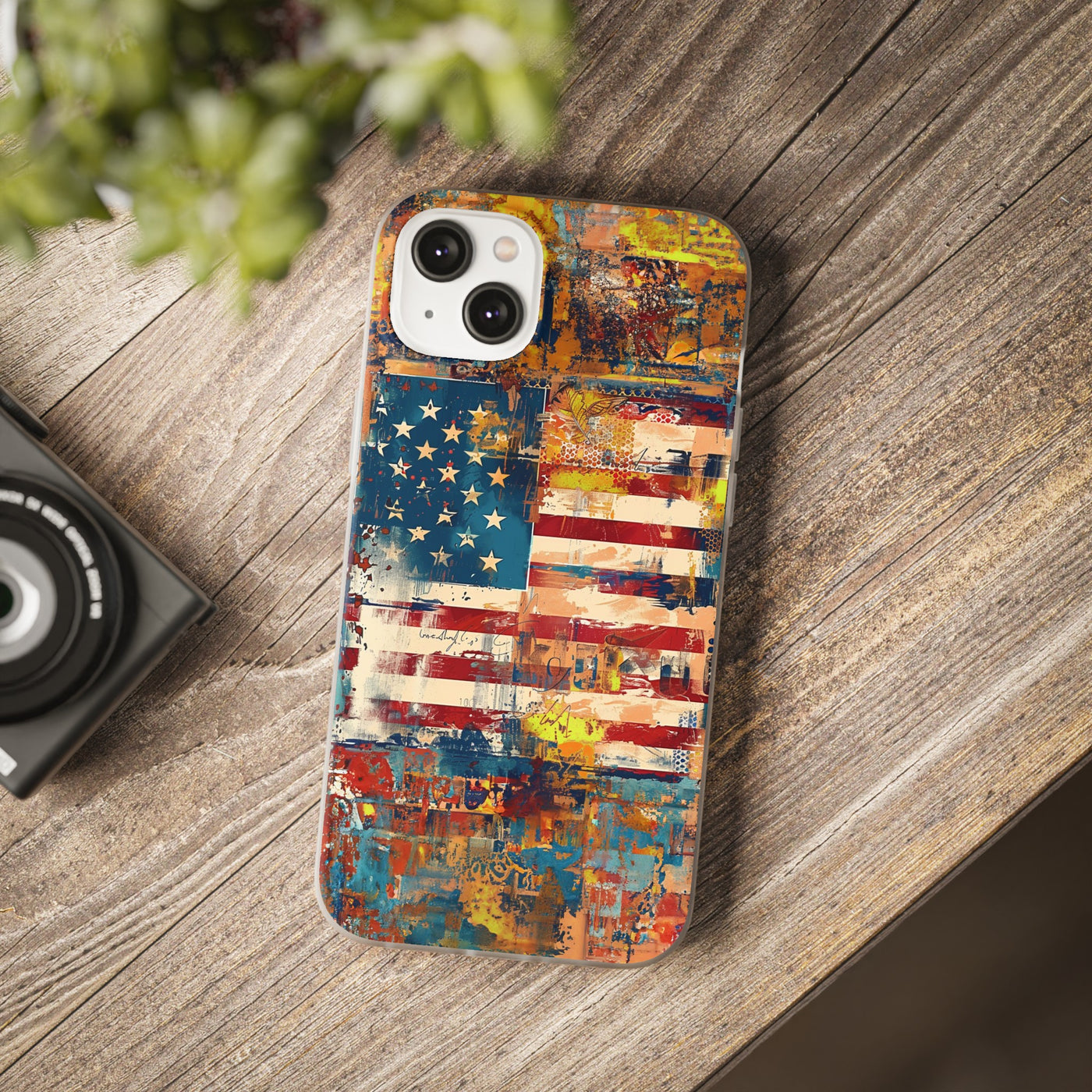 Cute Flexi Phone Cases, US Flag Abstract, Compatible with Samsung Galaxy S23, Samsung S22, Samsung S21, Samsung S20, Galaxy S20 Ultra