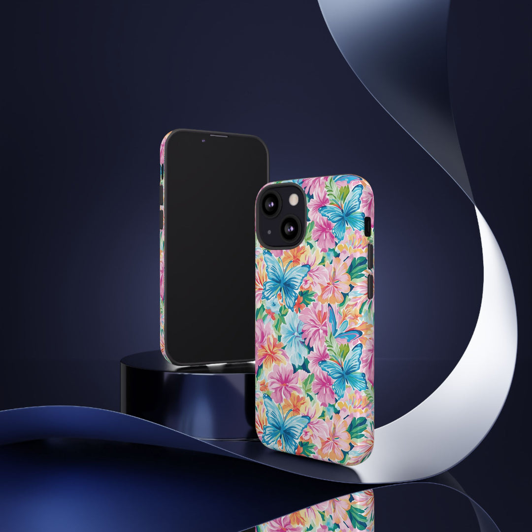Premium Tough Butterflies Flowers Cute Phone Cases for Samsung S24, S23, S22, S21, S20, Plus and Ultra, Iphone 16 Pro Max,15, 14, 13, 12, 11, 10 - Studio40ParkLane