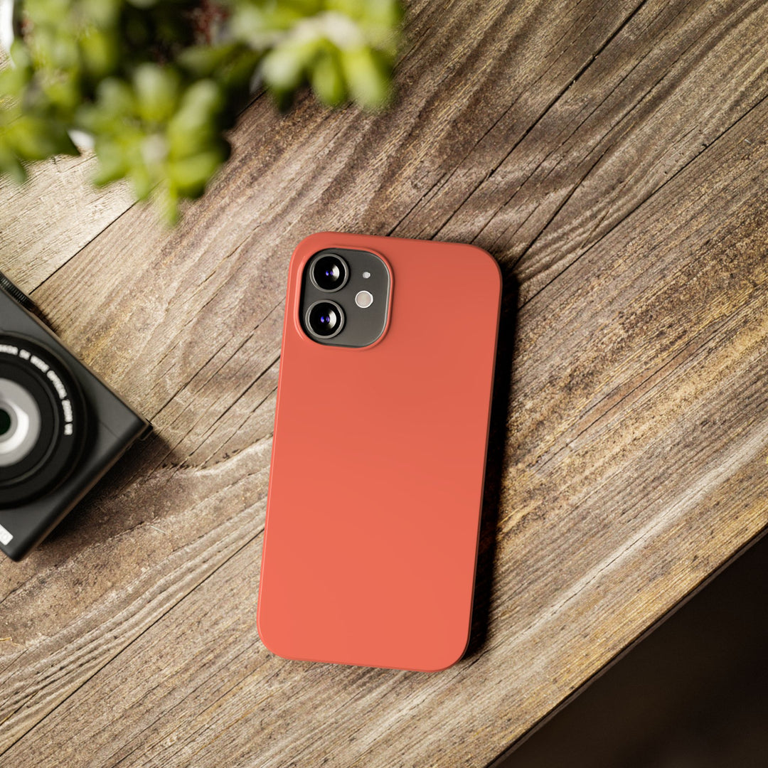 Slim Coral pink Gift for Her Aesthetic Cute Phone Case for Iphone 16 - | iPhone 15 Pro Max Case | iPhone 14 Case 13 12 11 10 9 8 7 - Studio40ParkLane