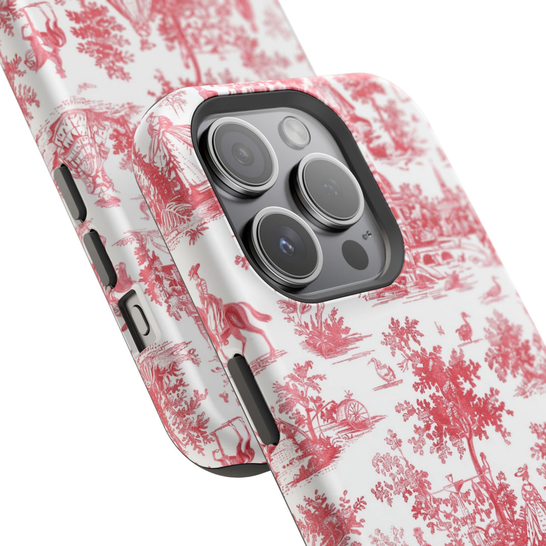 Magsafe French Toile Personalized Initial Custom Gift for Her Cute Phone Cases for Iphone 16 Pro Max | iPhone 15 Case | iPhone 15 Pro Max Case, Iphone 14, 13, 12, 11, 10, 8, 7 - Studio40ParkLane