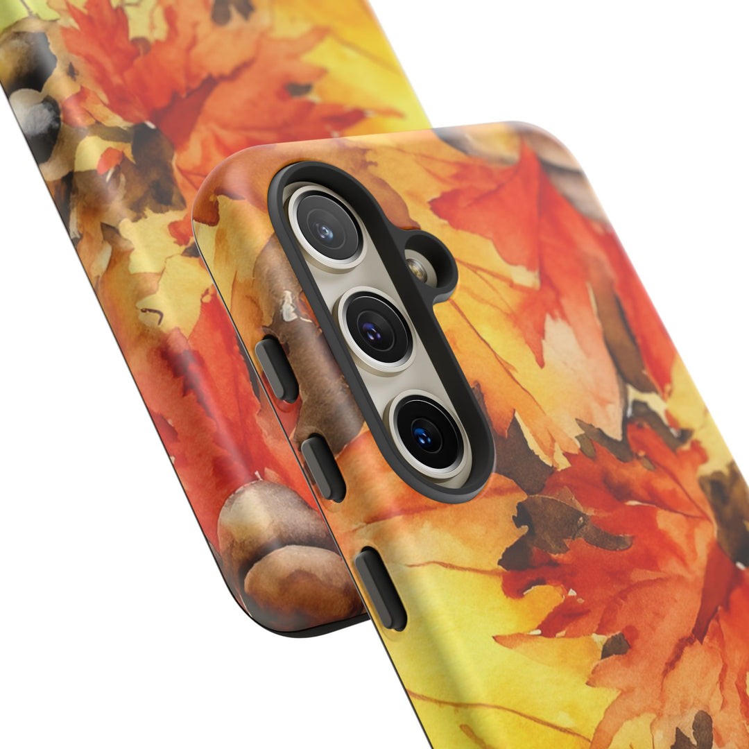 Impact Resistant, Fall Leaves, Cute Phone Cases for Samsung S24, S23, S22, S21, IPhone 15 pro Iphone 14 pro Iphone 13 IPhone 12 Iphone 11 - Studio40ParkLane