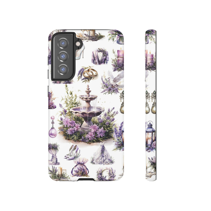 Impact Resistant, Lavender Wedding, Cute Phone Cases for Samsung S24, S23, S22, S21, IPhone 15 pro Iphone 14 pro Iphone 13 IPhone 12 Iphone 11 - Studio40ParkLane