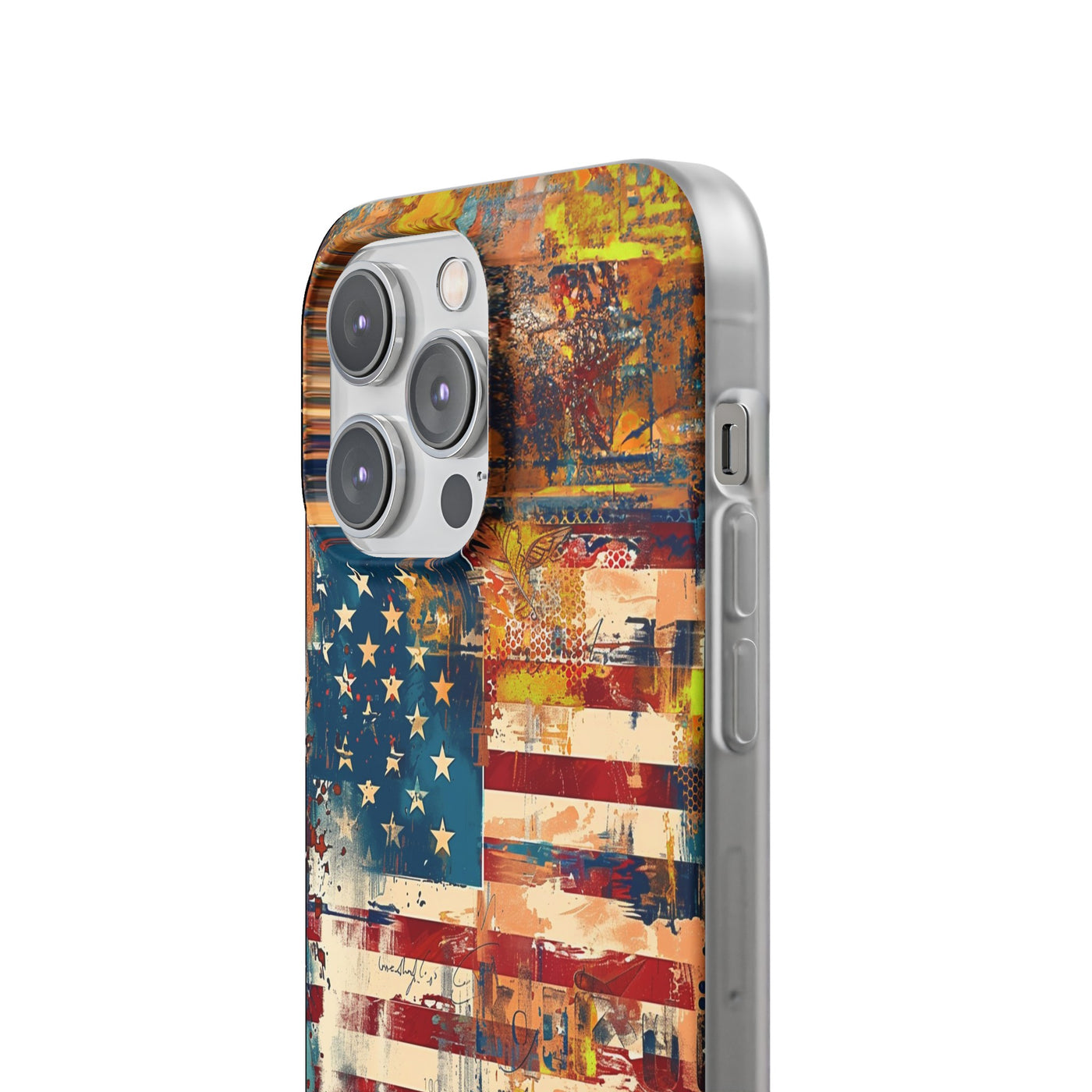 Cute Flexi Phone Cases, US Flag Abstract, Compatible with Samsung Galaxy S23, Samsung S22, Samsung S21, Samsung S20, Galaxy S20 Ultra