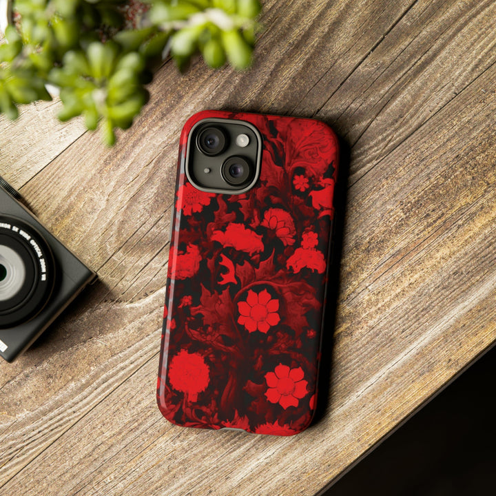 Cool Phone Case | Red Flowers, For iPhone 15 Case | iPhone 15 Pro Case, Iphone 14 Case, Iphone 14 Pro Max Case, Protective Iphone Case - Studio40ParkLane