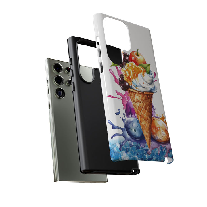 Impact Resistant, Summer Ice Cream Cone, Cute Phone Cases for Samsung S24, S23, S22, S21, IPhone 15 pro Iphone 14 pro Iphone 13 IPhone 12 Iphone 11 - Studio40ParkLane