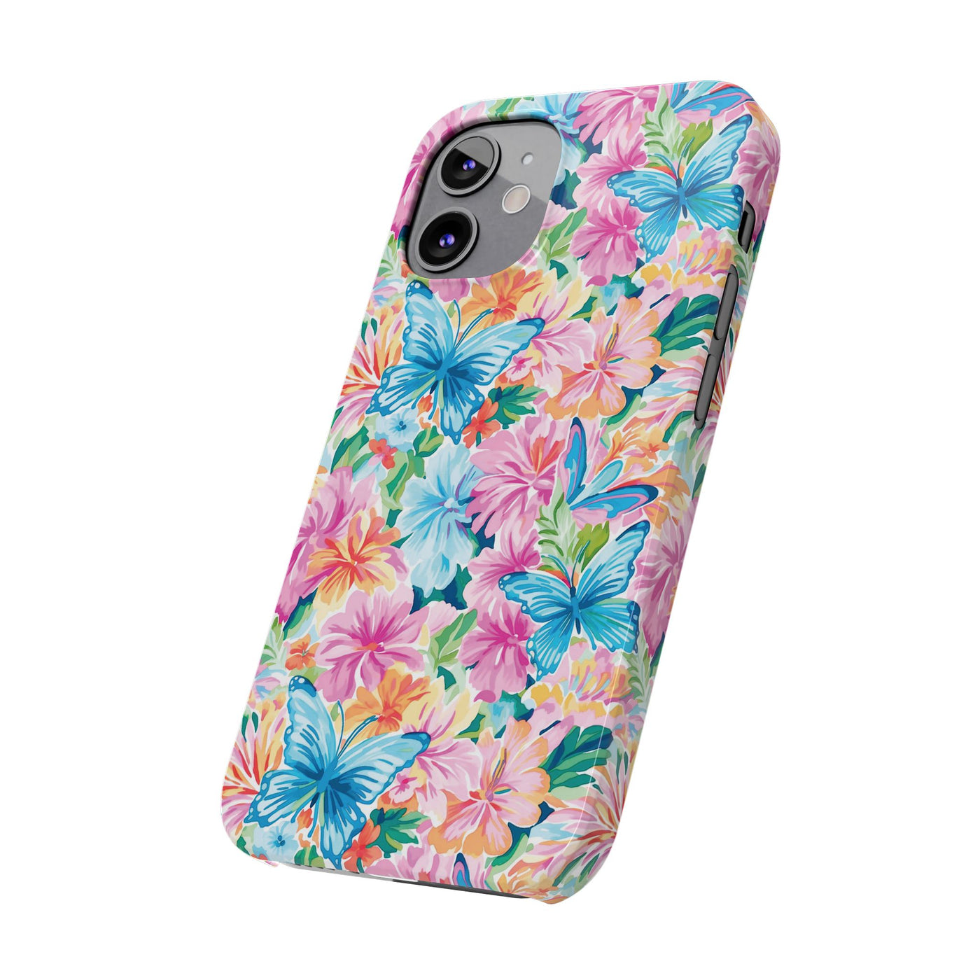Slim Butterflies Flowers Gift for Her Cute Phone Cases for Iphone 16 Pro Max | iPhone 15 Case | iPhone 15 Pro Max Case, Iphone 14, 13, 12, 11, 10, 8, 7