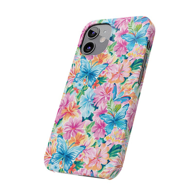 Slim Butterflies Flowers Gift for Her Cute Phone Cases for Iphone 16 Pro Max | iPhone 15 Case | iPhone 15 Pro Max Case, Iphone 14, 13, 12, 11, 10, 8, 7