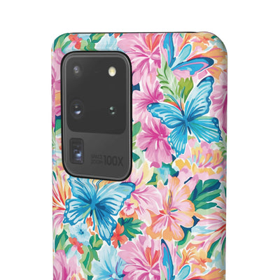 Snap Butterflies Flowers Cute Phone Cases for Samsung S24, S23, S22, S21, S20, Plus and Ultra, Iphone 16 Pro Max, Iphone 15, 14, 13, 12, 11, 10 - Studio40ParkLane