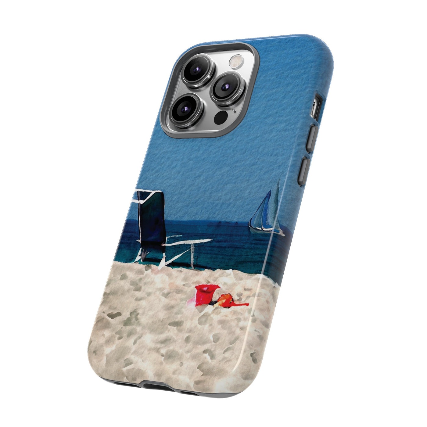 Cute Samsung Case | Cool Iphone Case | Summer Blue Beach Chair, Samsung S24, S23, S22, S21, IPhone 15 Case | Iphone 14 Case, Iphone 13 Case