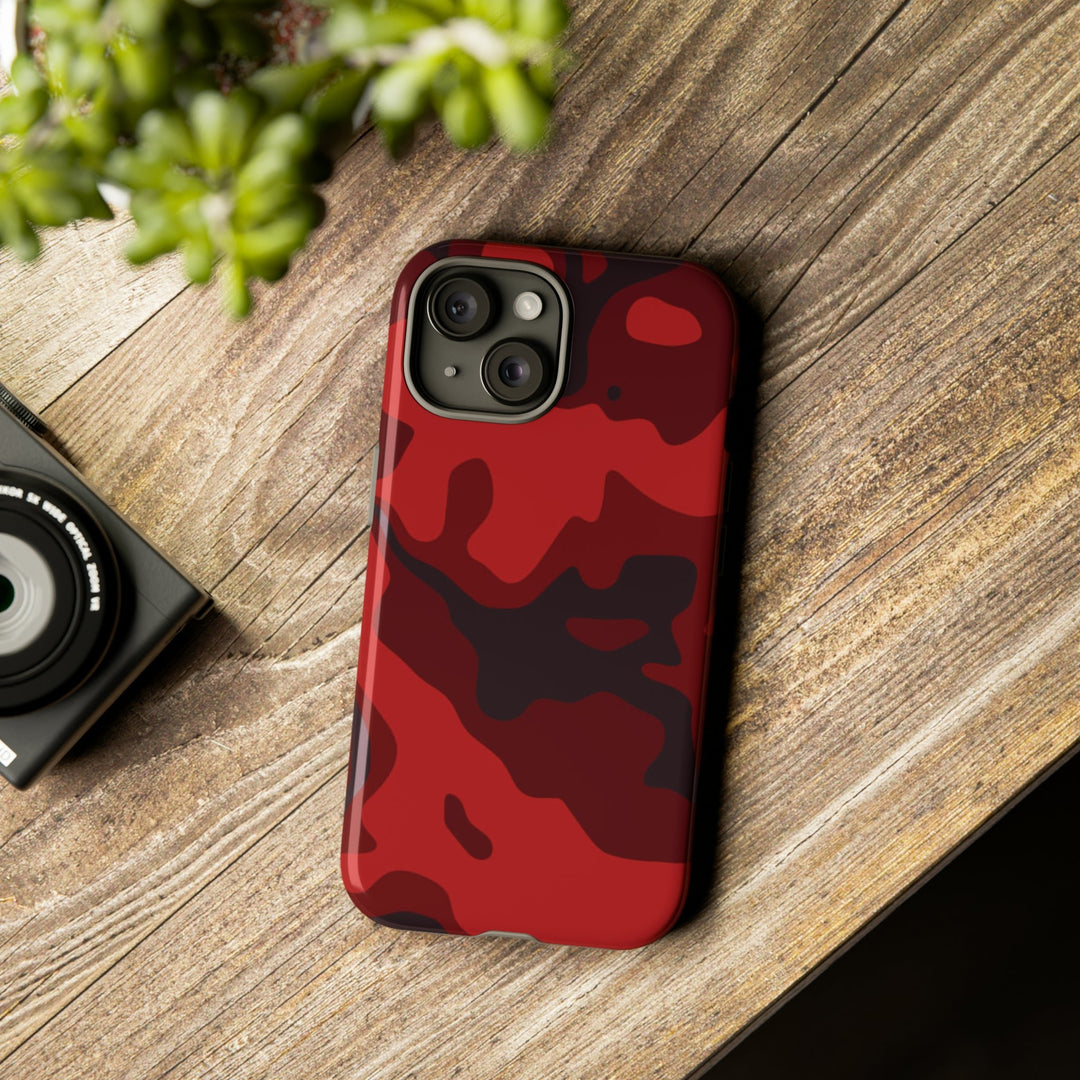 Cool Phone Case | Red Camouflage, For iPhone 15 Case | iPhone 15 Pro Case, Iphone 14 Case, Iphone 14 Pro Max Case, Protective Iphone Case - Studio40ParkLane