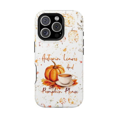 Fall Leaves Pumpkins Tough Magsafe Cute Phone Cases for Iphone | iPhone 15 Case | iPhone 15 Pro Max Case, Iphone 14, Iphone 14 13 12 11 10 9 8 7 - Studio40ParkLane
