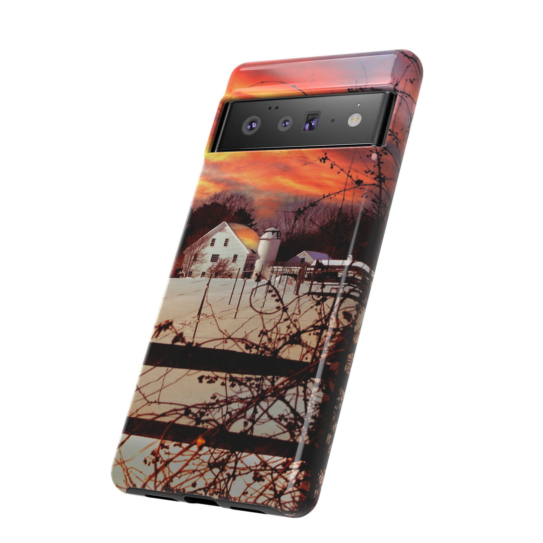 Impact Resistant, Winter Sunset Cute Phone Cases for Samsung S24, S23, S22, S21, IPhone 15 pro Iphone 14 pro Iphone 13 IPhone 12 Iphone 11 - Studio40ParkLane