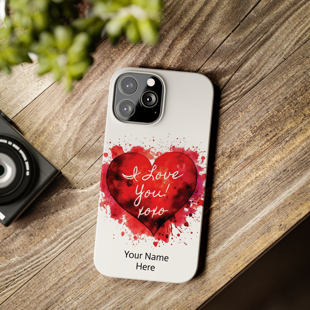 Slim Custom Personalized Valentine Love Gift for Her Cute Phone Cases for Iphone 16 Pro Max | iPhone 15 Case | iPhone 15 Pro Max Case, Iphone 14, 13, 12, 11, 10, 8, 7 - Studio40ParkLane