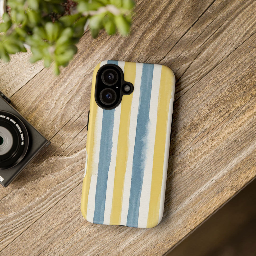 Tough Cute Yellow Stripes Phone Case, for IPhone 17 Pro Max | Iphone 17 Air, Iphone 16, IPhone 15, 14 13 12, Samsung Galaxy S26, S25, S24, S23 - Studio40ParkLane