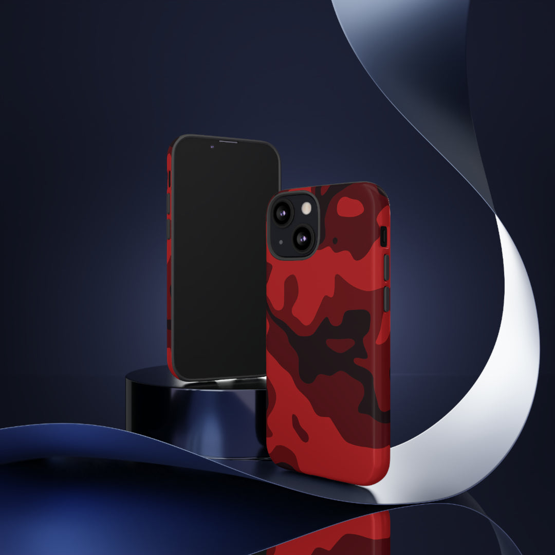 Cool Phone Case | Red Camouflage, For iPhone 15 Case | iPhone 15 Pro Case, Iphone 14 Case, Iphone 14 Pro Max Case, Protective Iphone Case - Studio40ParkLane