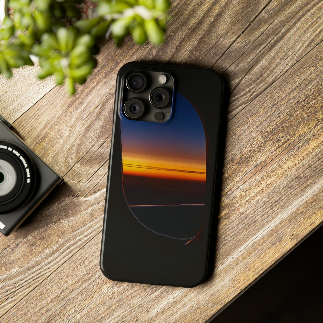 Slim Cute Phone Cases for Iphone - | iPhone 15 Case | iPhone 15 Pro Max Case, Iphone 14 Case, Iphone 14 Pro Max, Iphone 13, Airplane Window Sunset - Studio40ParkLane