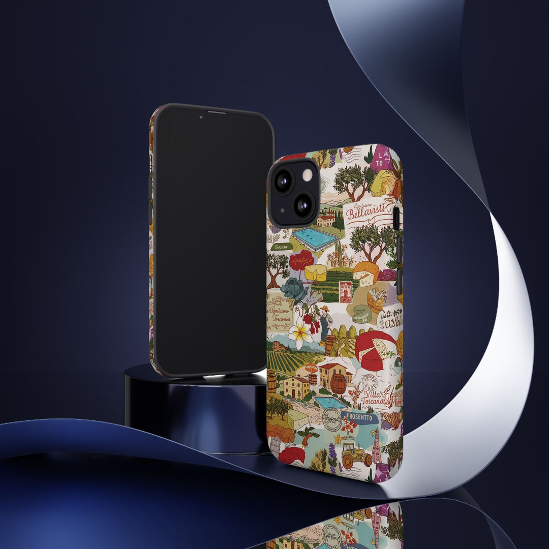 Italy Tuscany Coquette Collage Tough Premium Phone Case - For iPhone 17 Pro Max iPhone 16 Pro iPhone 15 Iphone 14 Plus 13 Pro 12 11 10 XR - Studio40ParkLane
