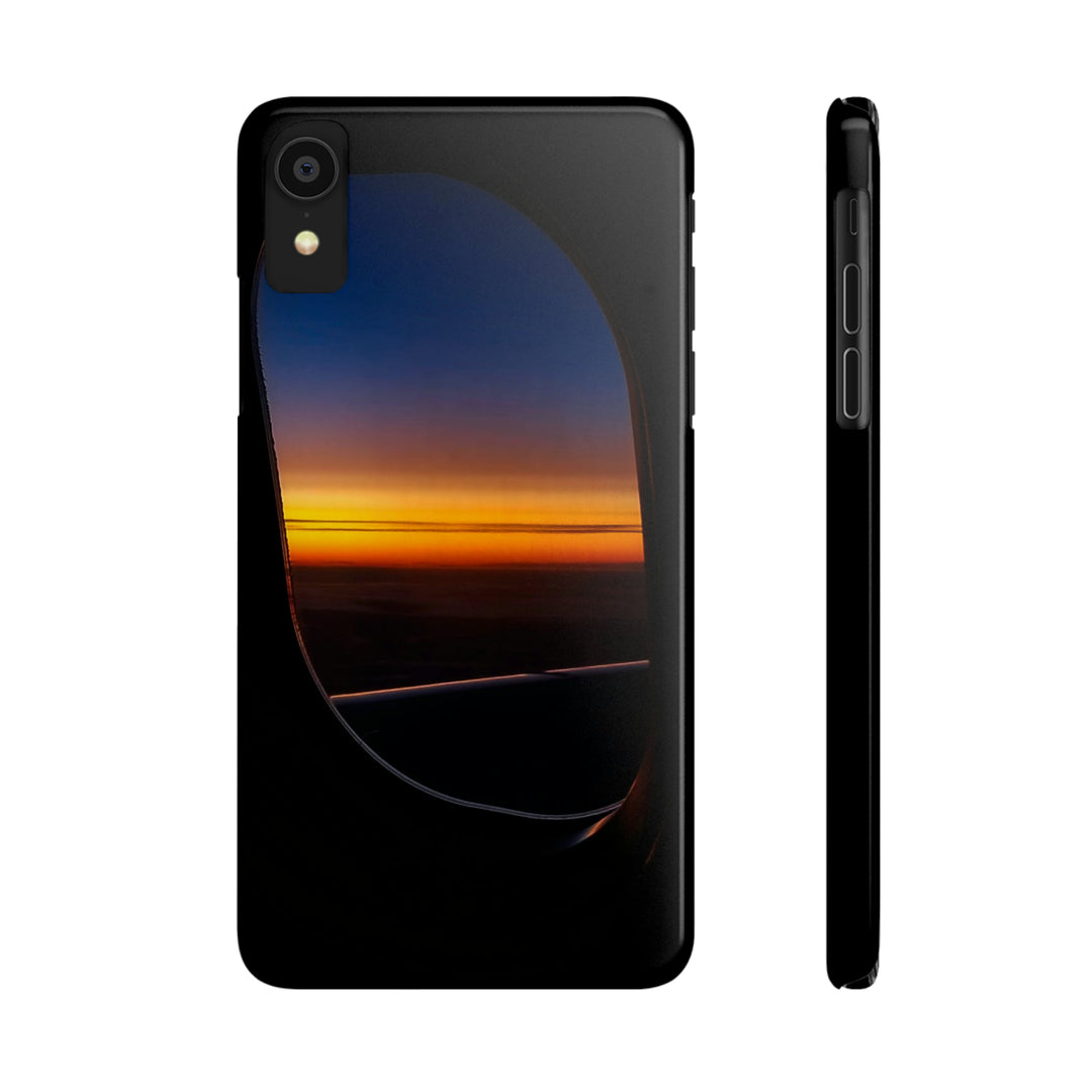 Slim Cute Phone Cases for Iphone - | iPhone 15 Case | iPhone 15 Pro Max Case, Iphone 14 Case, Iphone 14 Pro Max, Iphone 13, Airplane Window Sunset - Studio40ParkLane