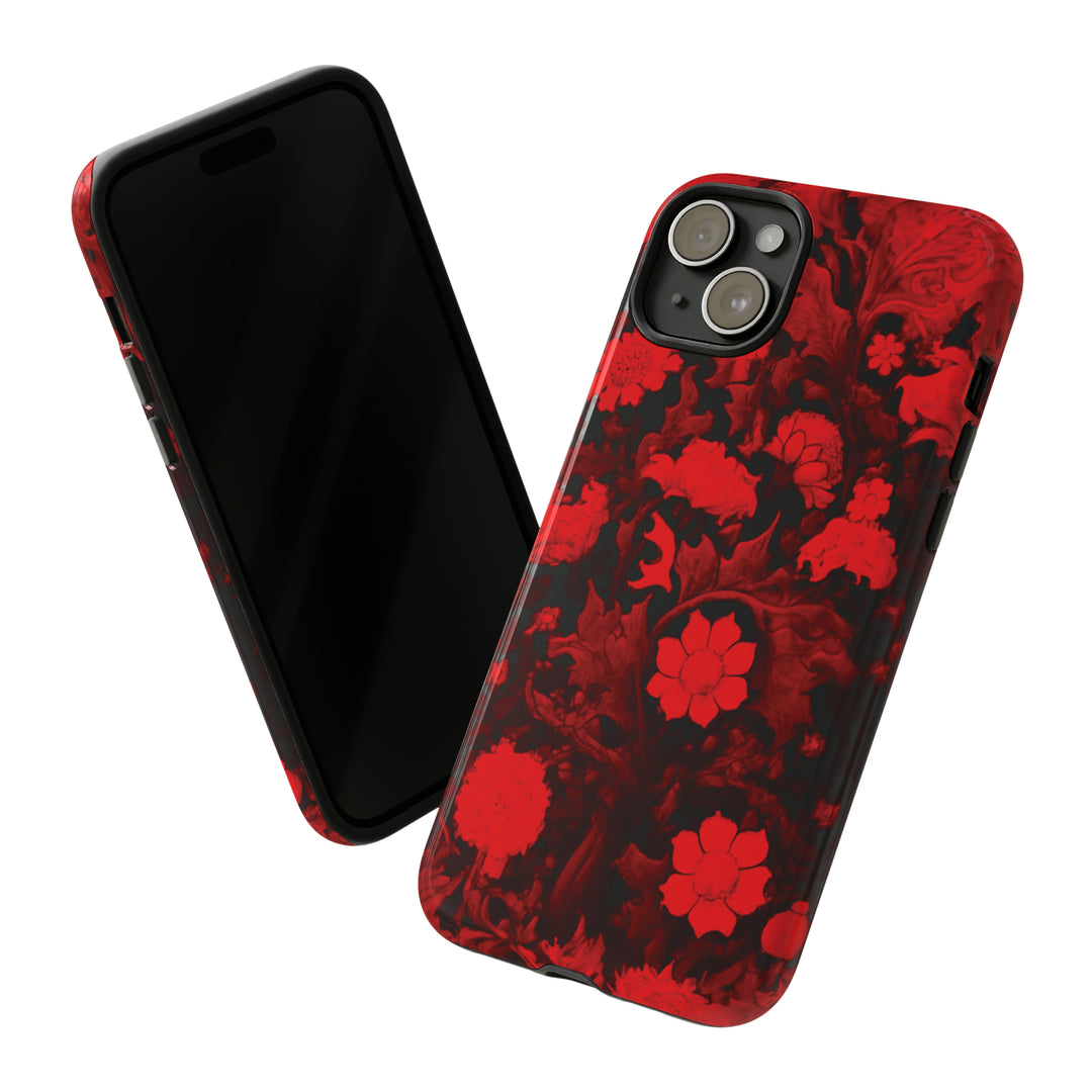 Cool Phone Case | Red Flowers, For iPhone 15 Case | iPhone 15 Pro Case, Iphone 14 Case, Iphone 14 Pro Max Case, Protective Iphone Case - Studio40ParkLane