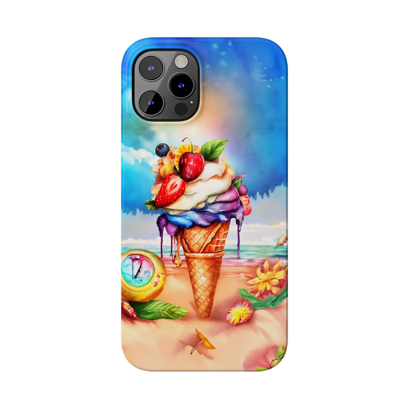 Summer Ice Cream Cone Slim Cute Phone Cases for Iphone  | iPhone 15 Case | iPhone 15 Pro Max Case, Iphone 14, Iphone 14 Pro Max, Iphone 13