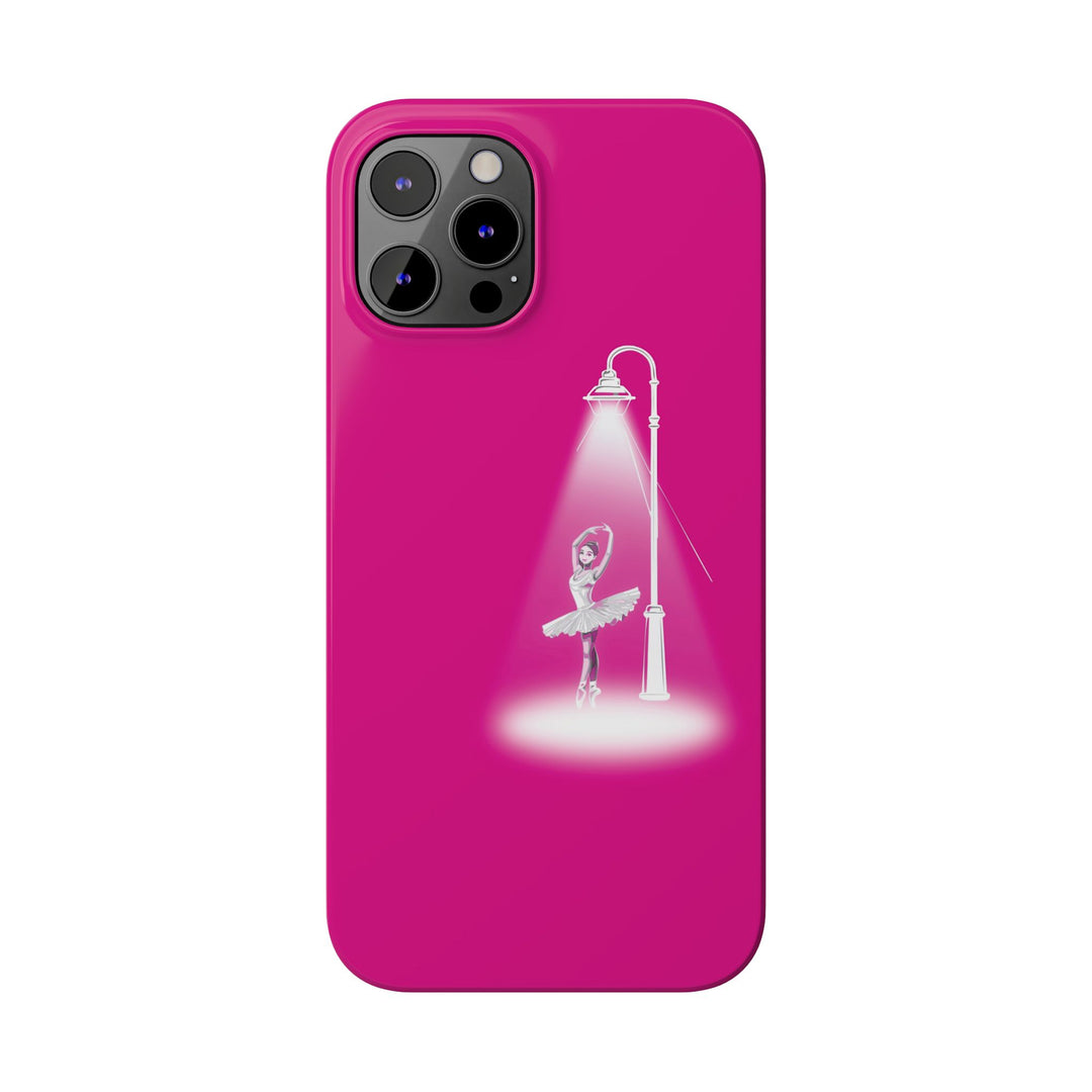 Slim Pink Ballet Dancer Spotlight Gift for Her Cute Phone Cases for Iphone 16 Pro Max | iPhone 15 Case | iPhone 15 Pro Max Case, Iphone 14, 13, 12, 11, 10, 8, 7 - Studio40ParkLane