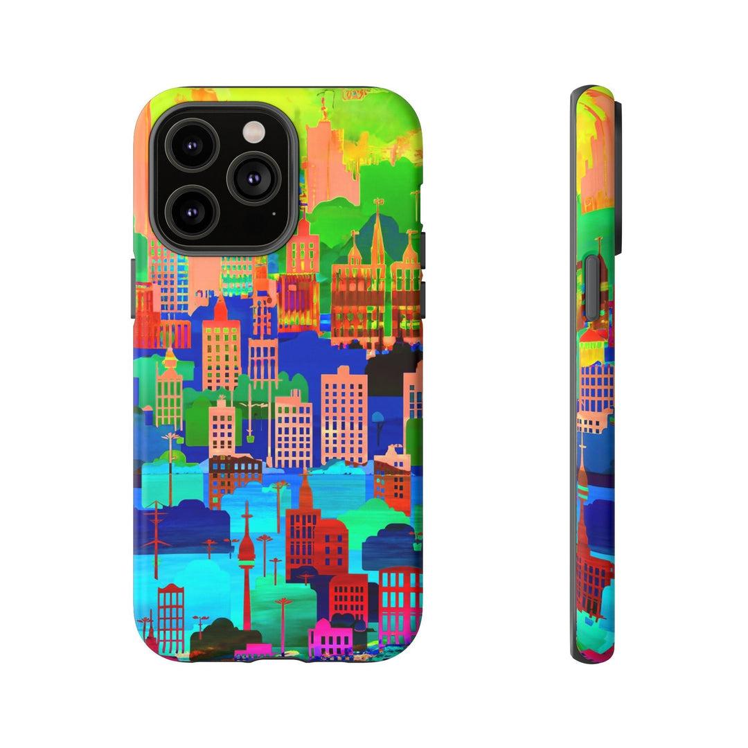 Cute Samsung Case | Cool Iphone Case | Summer City Skyline, Samsung S24, S23, S22, S21, IPhone 15 Case | Iphone 14 Case, Iphone 13 Case - Studio40ParkLane