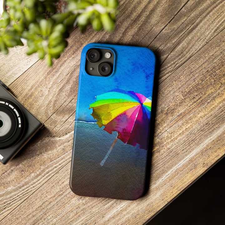 Slim Cute Phone Cases for Iphone - | iPhone 15 Case | iPhone 15 Pro Max Case, Iphone 14 Case, Iphone 14 Pro Max, Iphone 13, Summer Beach Umbrella - Studio40ParkLane